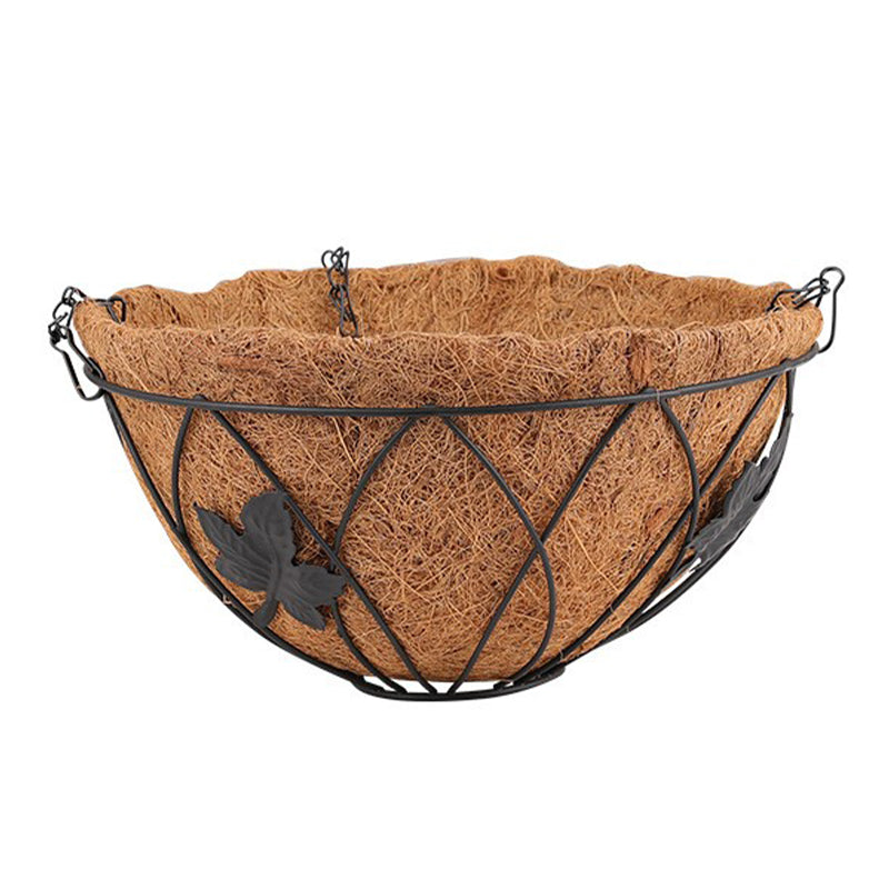 001-YZ01 12-inch Maple Leaf Design Flower Pot Coir Liner Hanging Planter Basket 001-YZ01 12-inch Maple Leaf Design Flower Pot Coir Liner Hanging Planter Basket